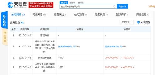 國美電器全資子公司注冊資本大幅提升400%，聚焦計算機軟硬件及輔助設備批發業務